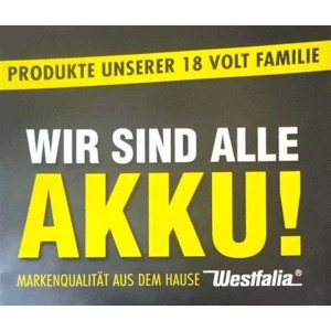 Westfalia 18 V Nass-Trockensauger WNTS 20 l Edelstahl ohne Akku