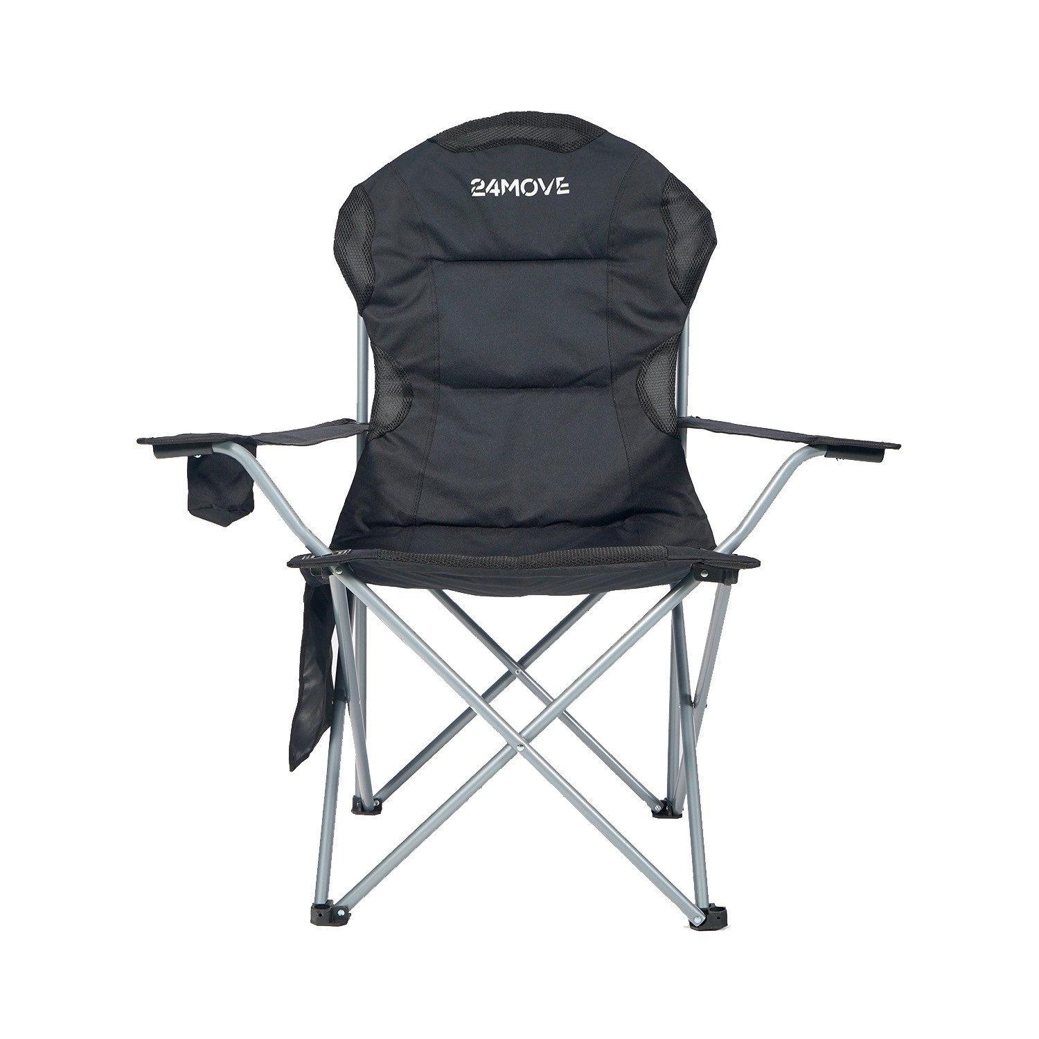 24MOVE Campingstuhl faltbar Klappstuhl gepolstert inkl. Tragetasche