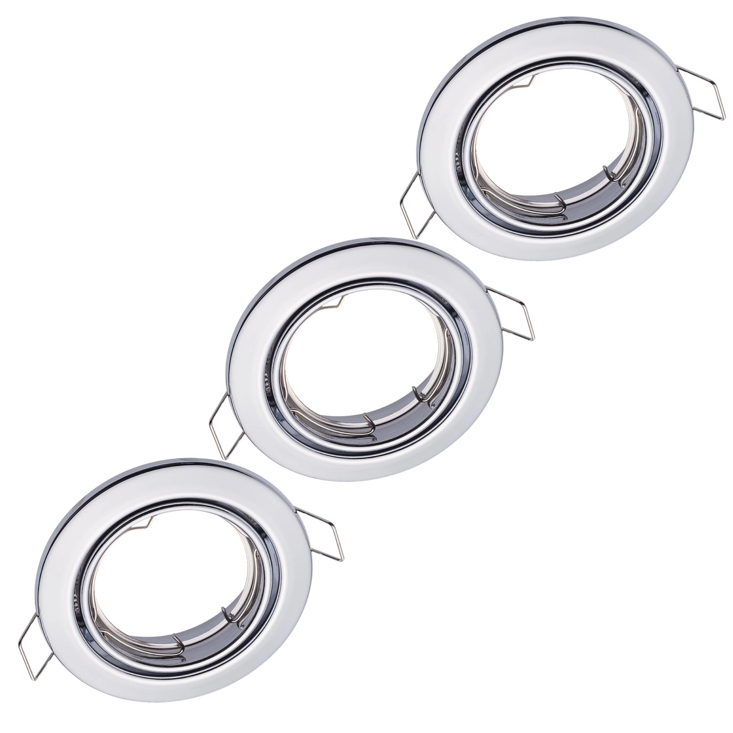 Oktaplex 3er Set Spots Dijon Schwenkbar für LED-Module 50mm Deckenspot Weiß günstig online kaufen