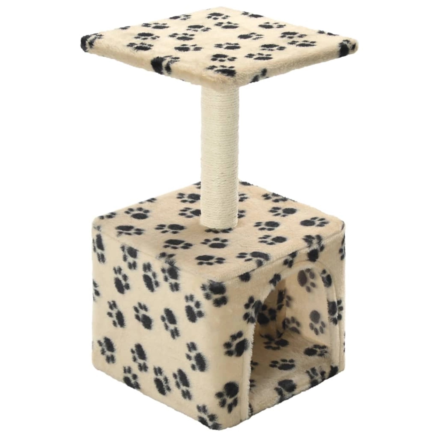 Thumbnail - vidaXL Katzen-Kratzbaum Sisal 55 cm Beige Pfoten-Aufdruck