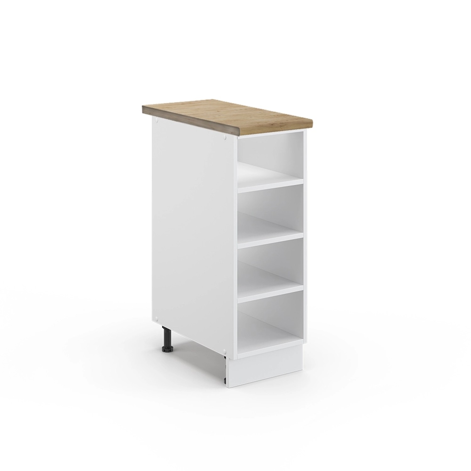 Vicco Küchenregal Fame-Line Offener Küchenschrank Weiß/Weiß 30 cm AP Eiche günstig online kaufen