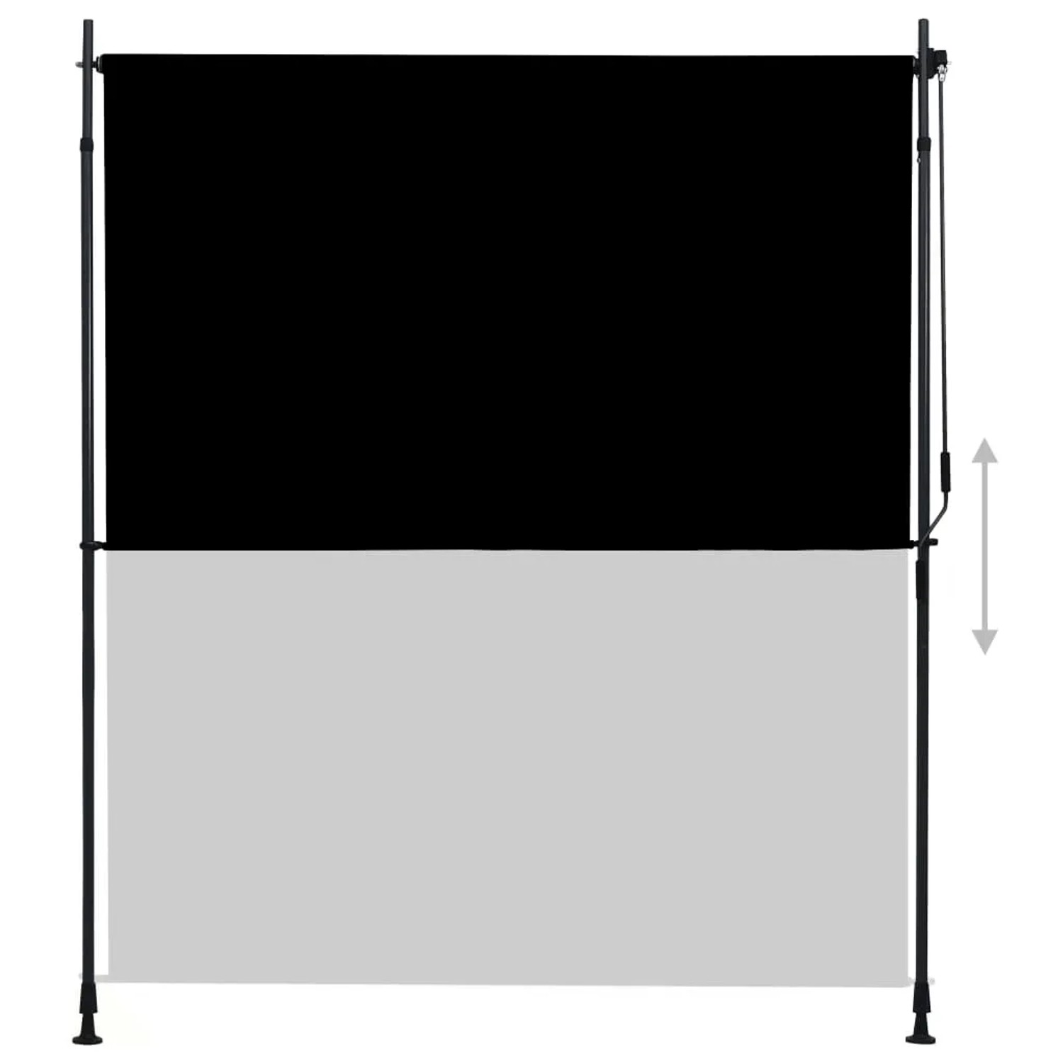 Anthrazitfarbenes vidaXL Außenrollo 200x270cm für Balkon & Terrasse.