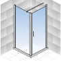 Schulte ExpressPlus Eckdusche mit Drehtür und Dekor Liane, 80cm.