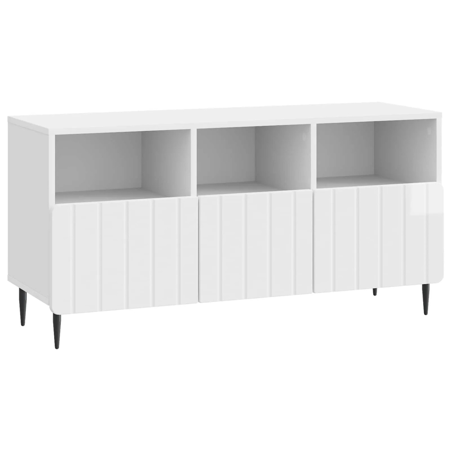 vidaXL TV-Schränk Hochglanz Weiß 102 x 34,5 x 50 cm Holzwerkstoff 894449