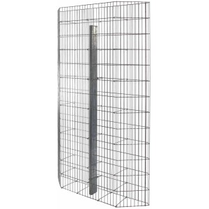 Leere Bellissa Trapez Gabione Pronto (195x114,5x23,5cm) aus verzinktem Metall mit Pfosten.