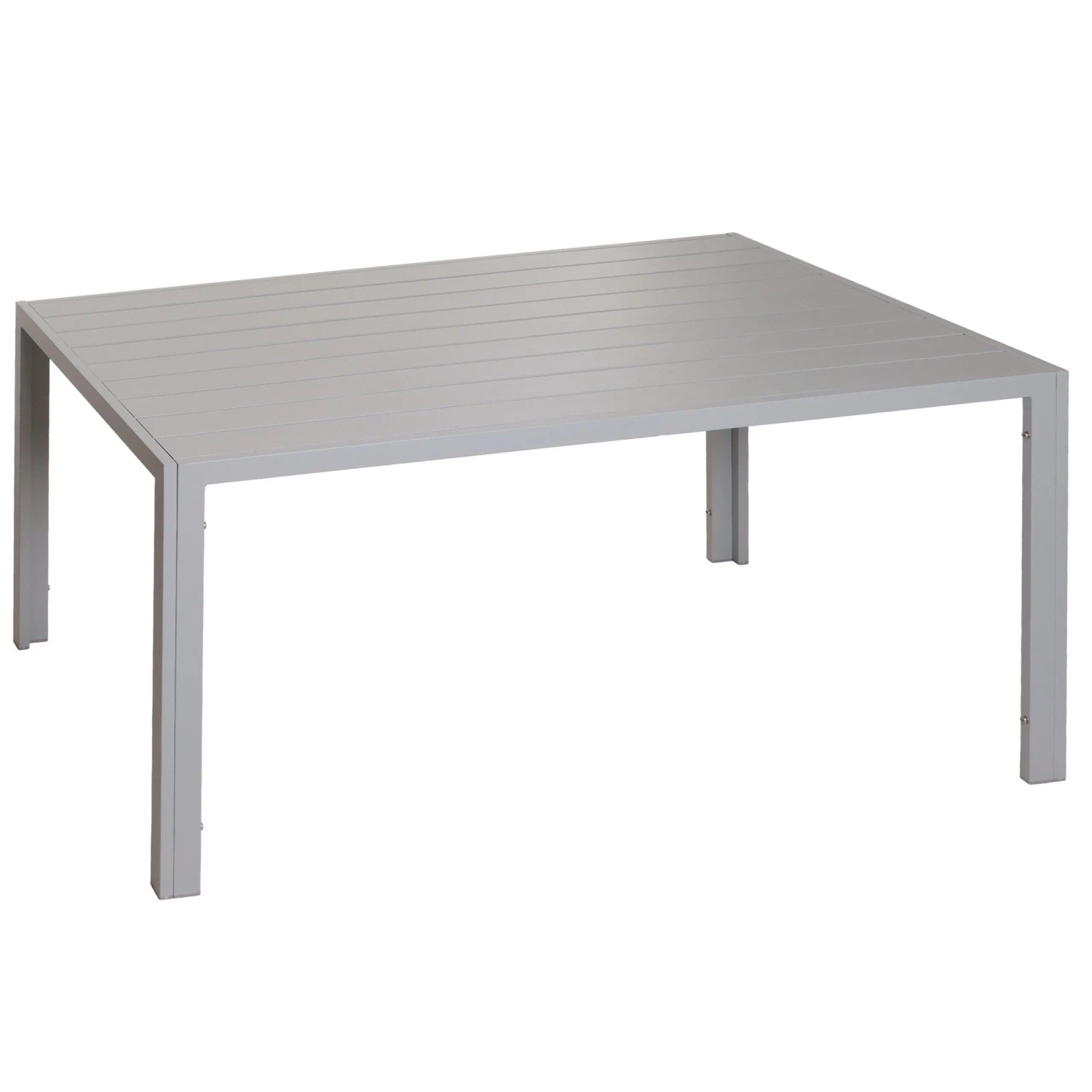 MCW Alu-Esstisch N40 Tisch Bistrotisch Gartentisch Balkontisch Wetterfest 140x80cm Hellgrau