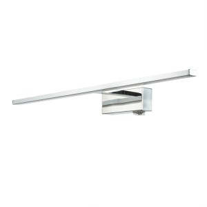 LED Bad-Wandleuchte, chromfarben, 55,5 cm breit, mit Schalter. Badezimmerlampe für Spiegelschrank.