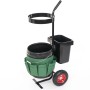 Westmann Gartenwagen mit Eimern und Werkzeugtasche, ideal für Gartenarbeit.