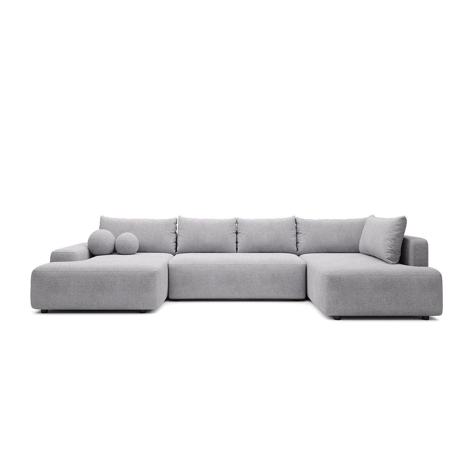 Vente-unique Schlafsofa Daviso Hellgrau 360 cm