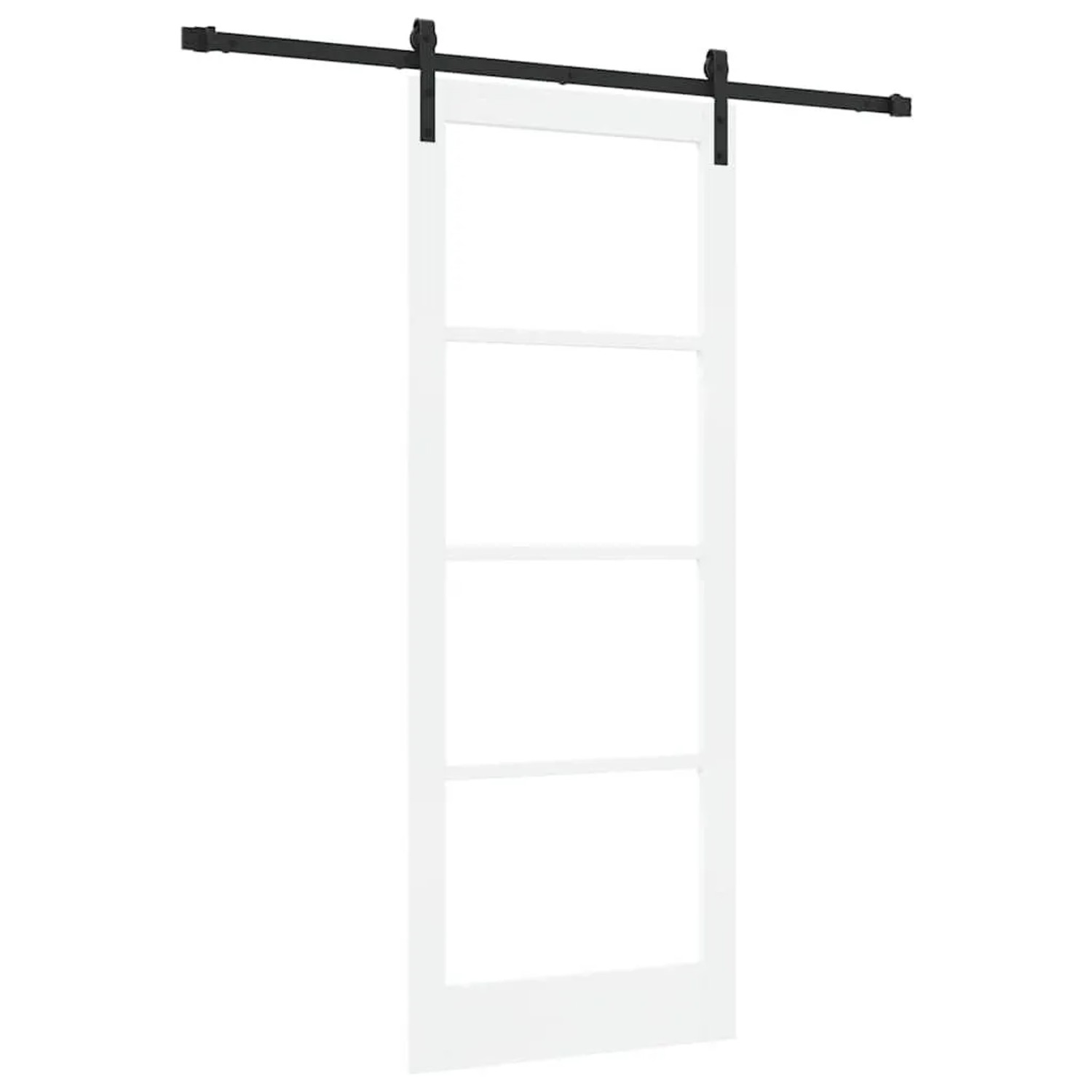 vidaXL Schiebetür ORKDAL Weiß und Schwarz 83 x 211 cm 3331832