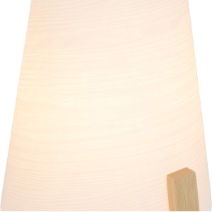 Näve Bambus Tischleuchte mit weißem Kunststoffschirm, modernes Design für den Schreibtisch.