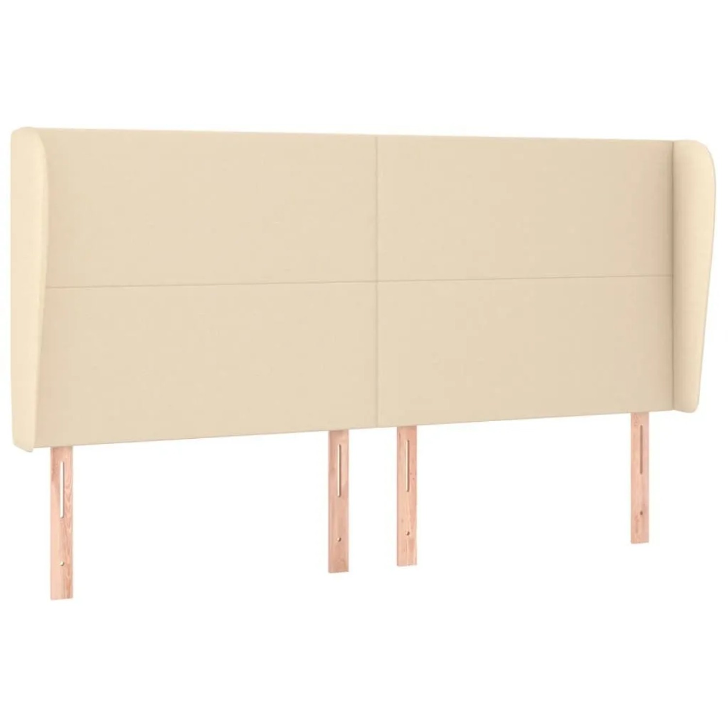 vidaXL Kopfteil mit Ohren Creme 163x23x118/128 cm Stoff 3117687