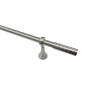Gardinia Gardinenstangen-Set Belamy, Edelstahloptik, 240 cm, mit Trägern und Endstücken.