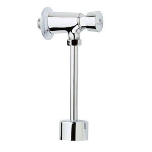 BÄDER BOUTIQUE Urinalbecken Hygiene Glasur Zulauf oben inkl. Deckel & Druckspüler