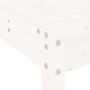 Detailansicht des weißen vidaXL Gartenbar-Sets aus Kiefernholz, bestehend aus Tisch und Hockern.