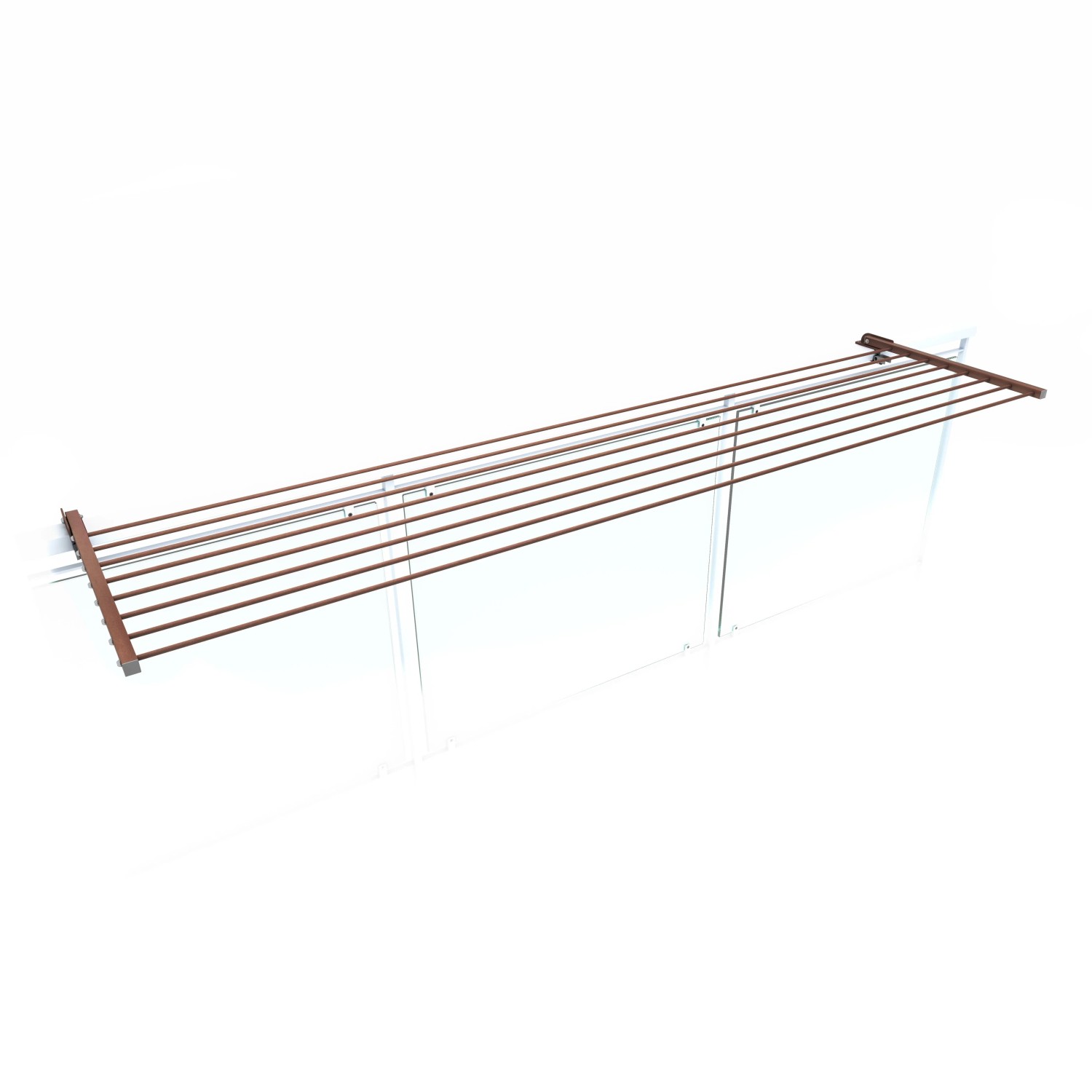 Foxydry Balkon Wäscheständer Beidseitig Klappbar Wetterfest 202 cm Corten