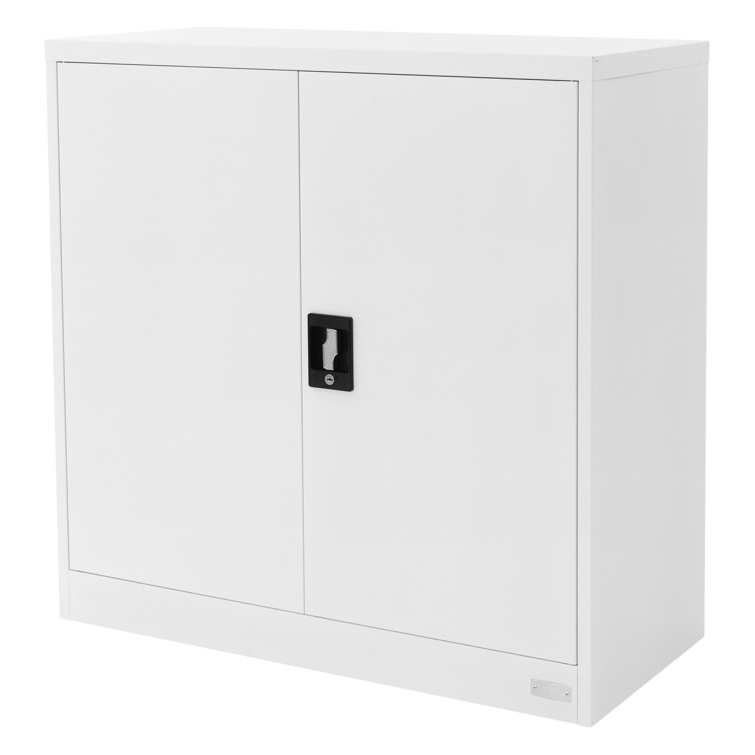ML-Design Aktenschrank Abschließbar 90x40x90 cm Weiß Stahl mit 2 Türen günstig online kaufen