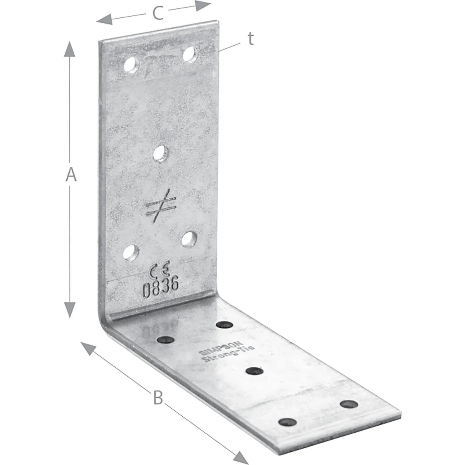 Simpson Winkelverbinder ABB 40390 93x93x40 mm Stahl Feuerverzinkt