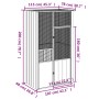 vidaXL Voliere Grau 115x78x200 cm Verzinkter Stahl_4