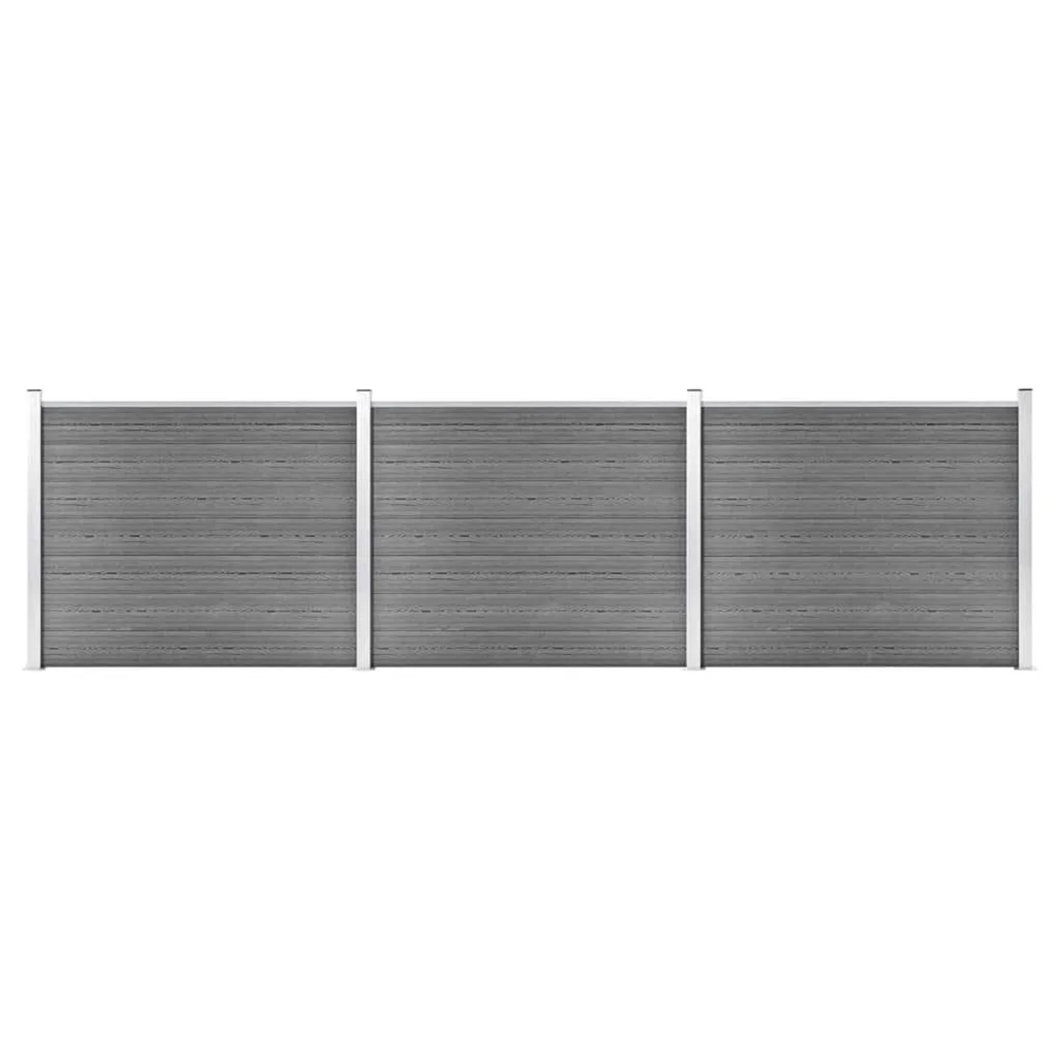 vidaXL Zaunelement Set WPC 526x146 cm Grau 3070456