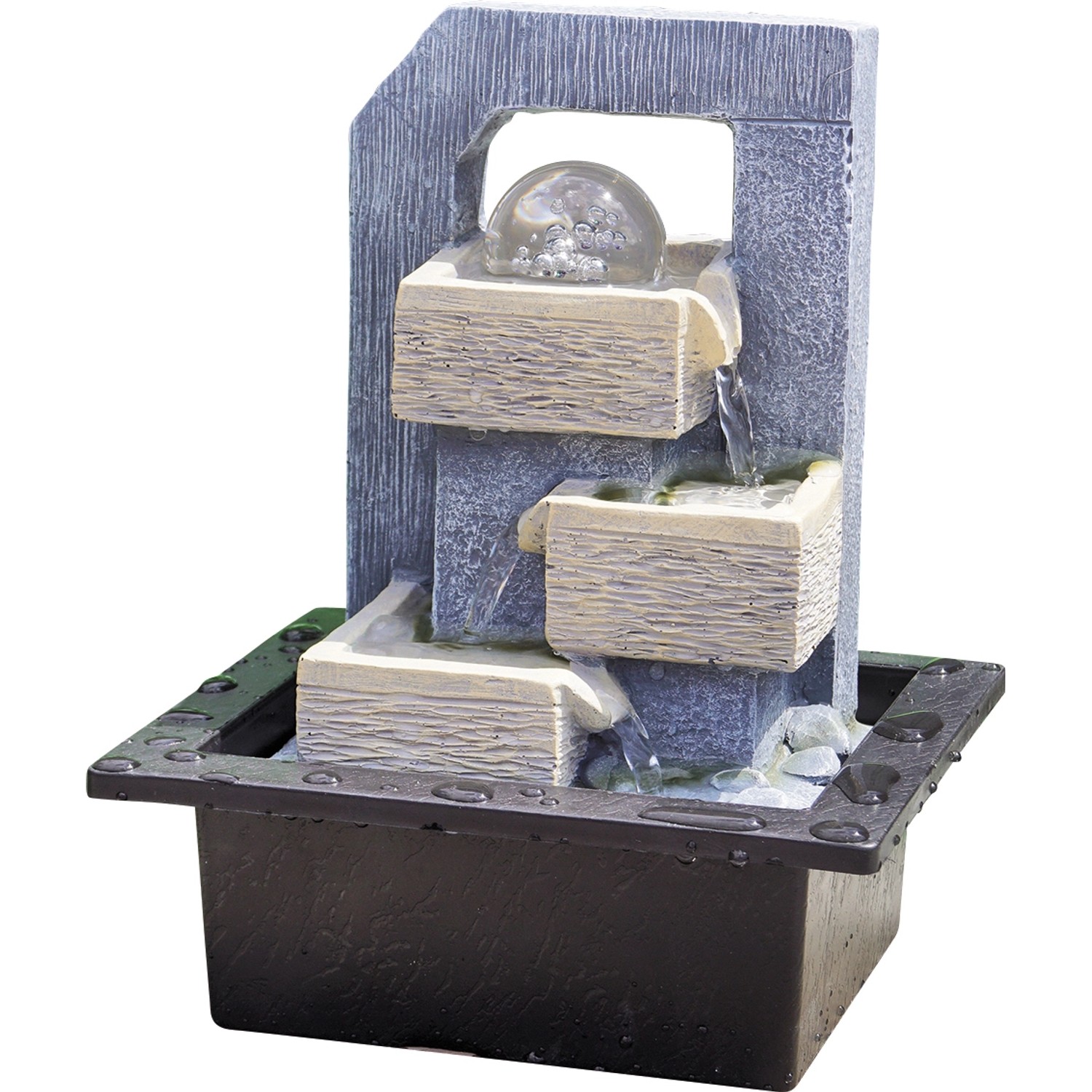 Granimex Raumbrunnen Xubang Inkl. Pumpe und LED-Beleuchtung 26x21x18 cm