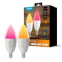 Govee E14 LED Leuchtmittel 2er Set, Glühlampenform, farbiges Licht.