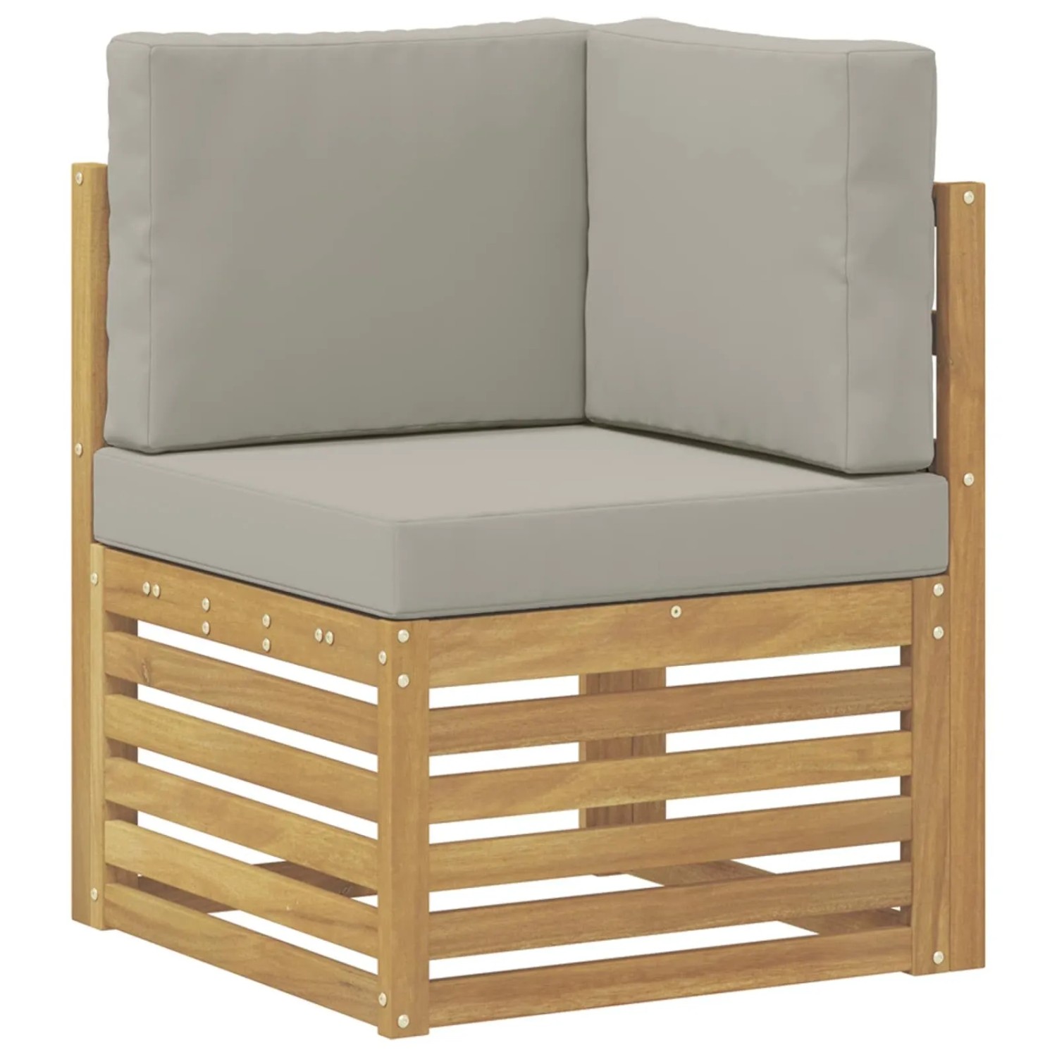 vidaXL Outdoor Ecksofa Massivholz Akazie Weiß 901505
