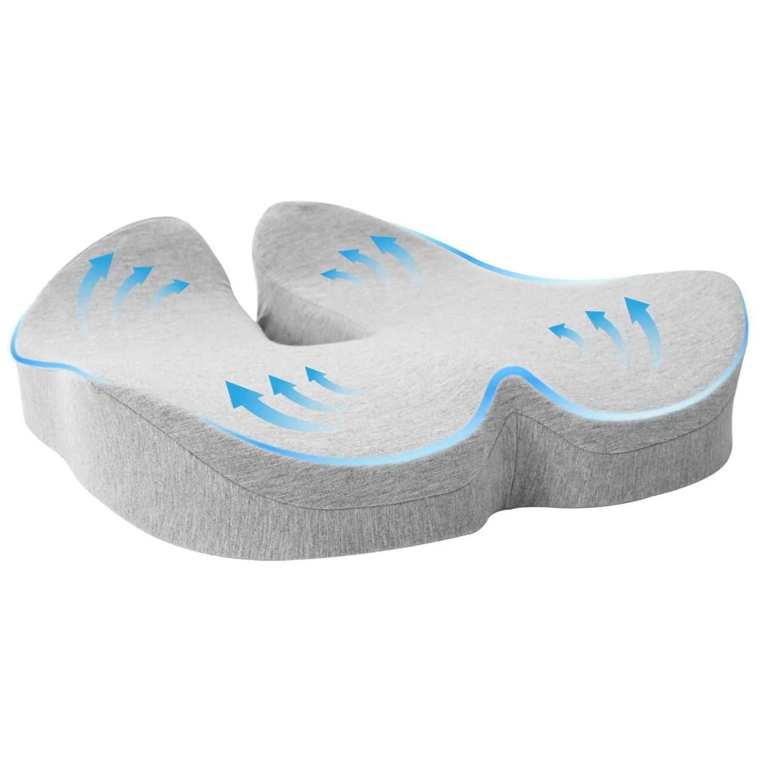 vidaXL Kopfkissen mit Kissen Hellgrau 50 x 43 x 10 cm Baumwolle 42012688