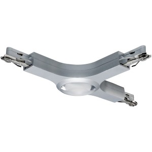 Paulmann URail T-Verbinder für Schienensysteme, Chrom matt, mit LED-Licht.