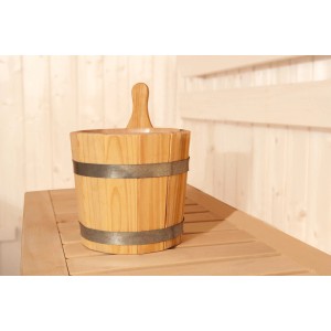 Weka Aufgusskübel (5 Liter) aus Holz mit Kunststoffeinsatz für Saunaöfen & Zubehör.