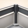 Westmann Mülltonnenverkleidung Planum, Metall, Anthrazit/Grau, Detailansicht Ecke.