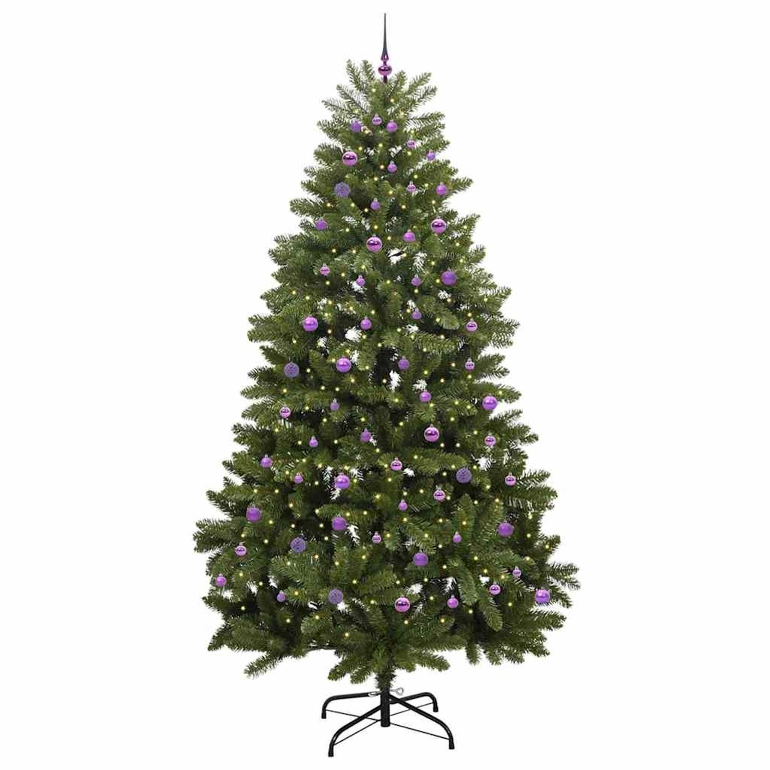 vidaXL Künstlicher Weihnachtsbaum Grün 270 cm PVC und Metall 3395718