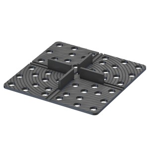 GS Terrassen Plattenhalter Set für Gitterrost Wabe, 20 Stück, 120x120x3 mm, als Fugenkreuze.