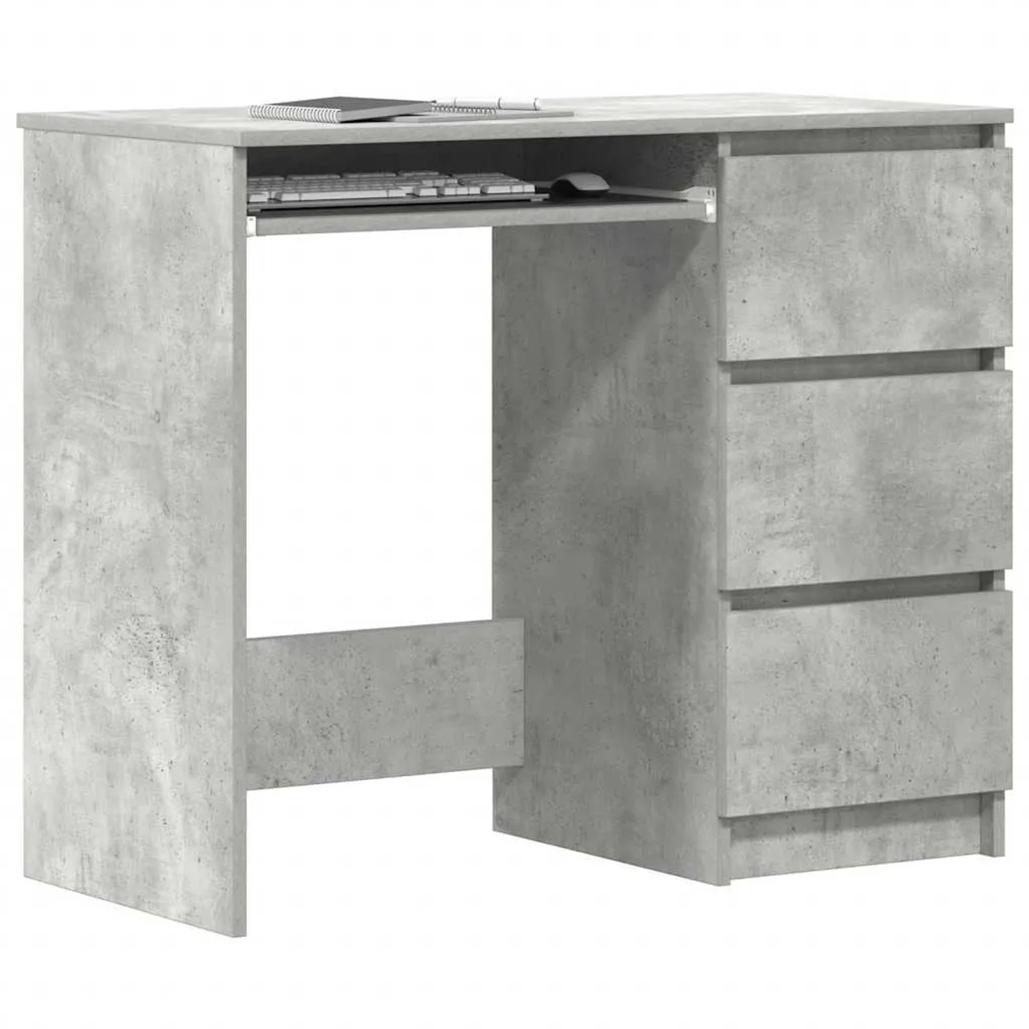 vidaXL Schreibtisch Betongrau 90x45x76 cm Holzwerkstoff 801377_4