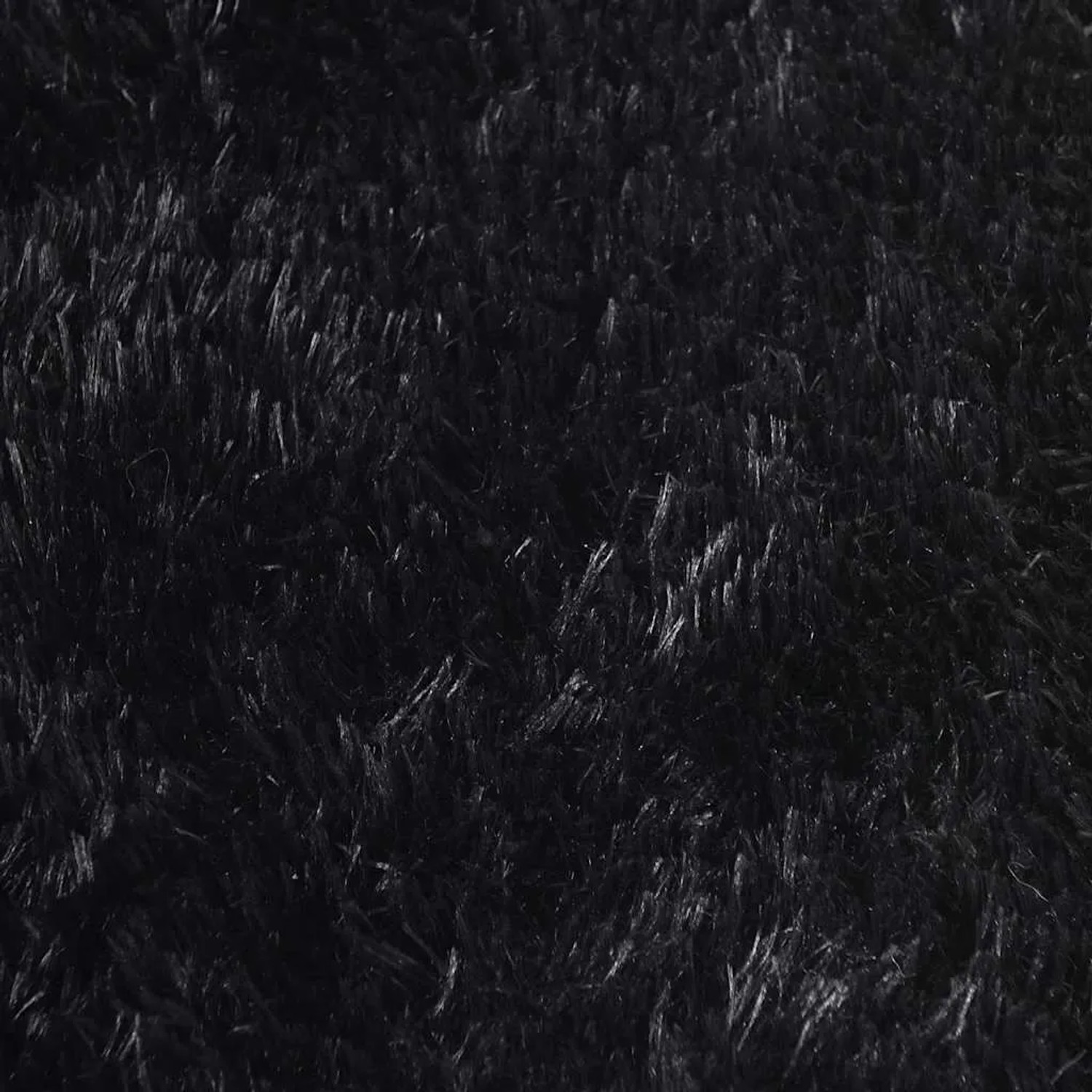 Schwarzer vidaXL Hochflorteppich NAVARRA, 120x170 cm, aus Polyester.