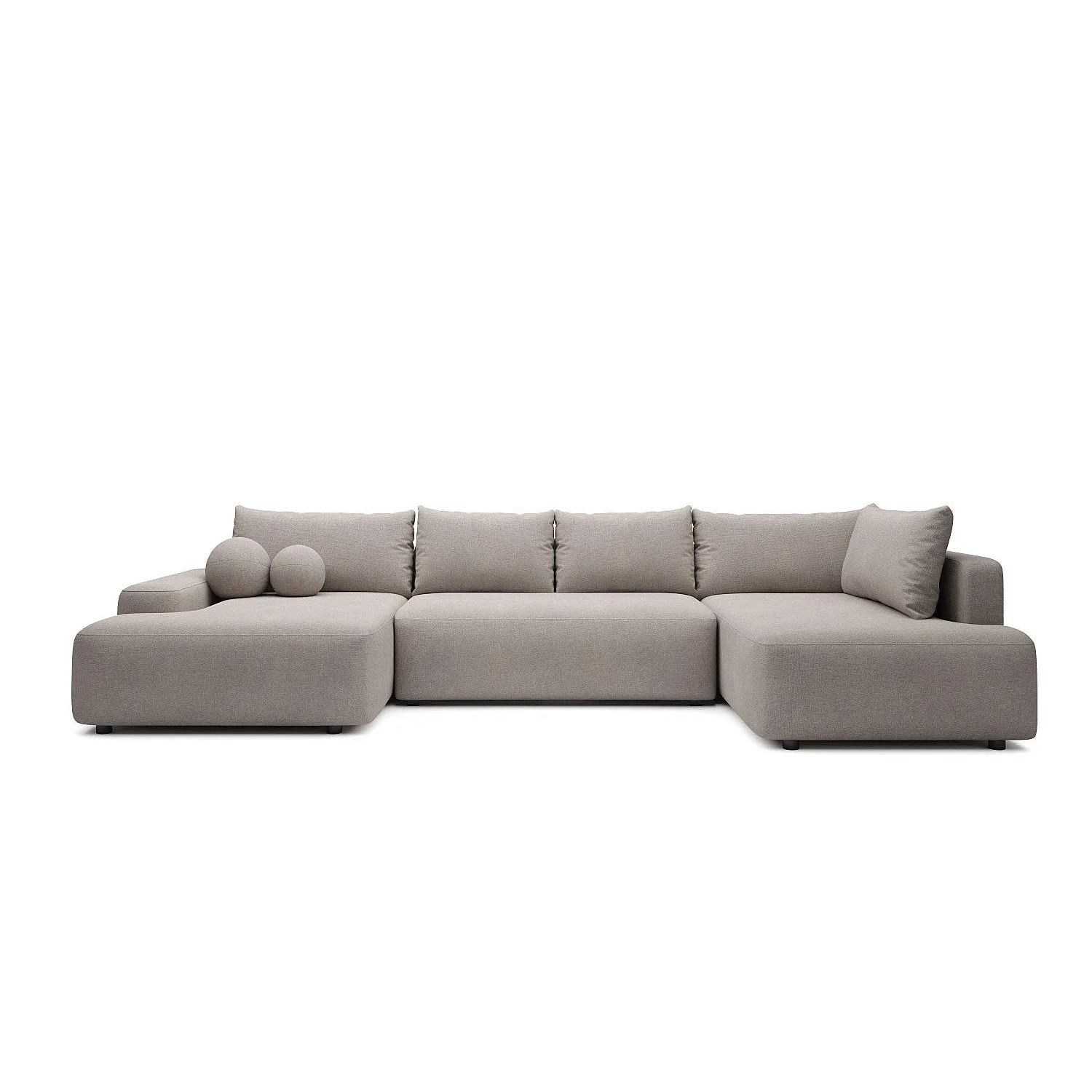 Vente-unique Schlafsofa Daviso Taupe 360 cm