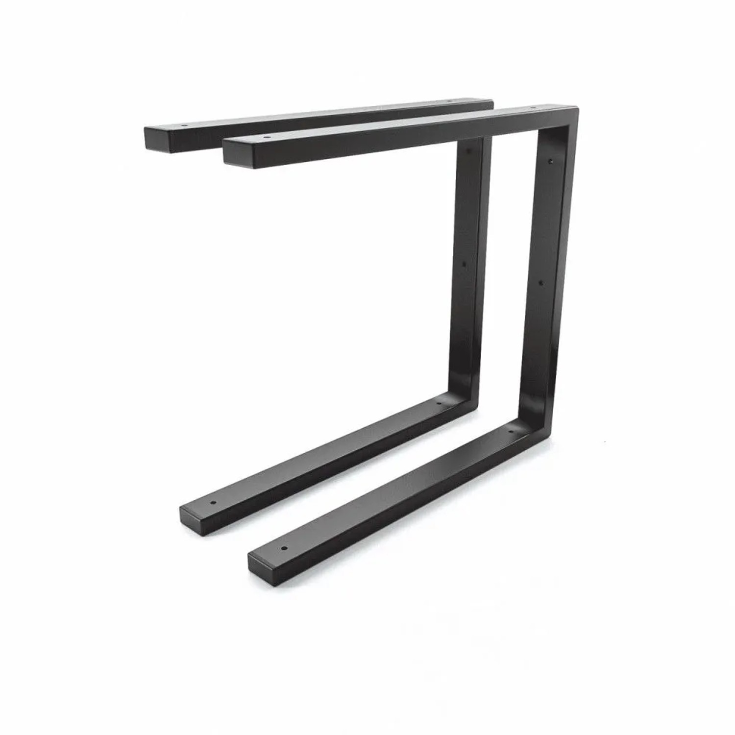 HEVVA Waschtischhalterung LAHN 45 cm Tief 2er Set Schwarz