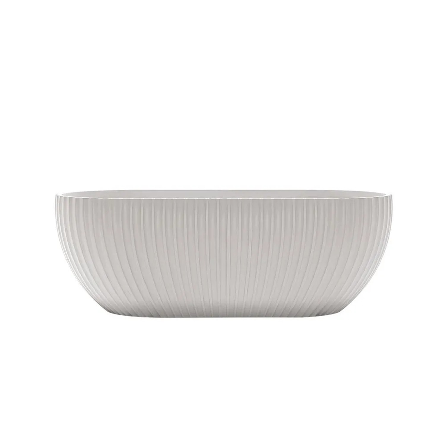 360Home Ovale Acryl Badewanne 150 CM Freistehend Mit Streifenoptik MY66611150