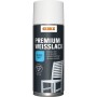 OBI Premium Weißlack Spray, seidenmatt, 400ml Dose. Buntlack-Spray für Innen und Außen.