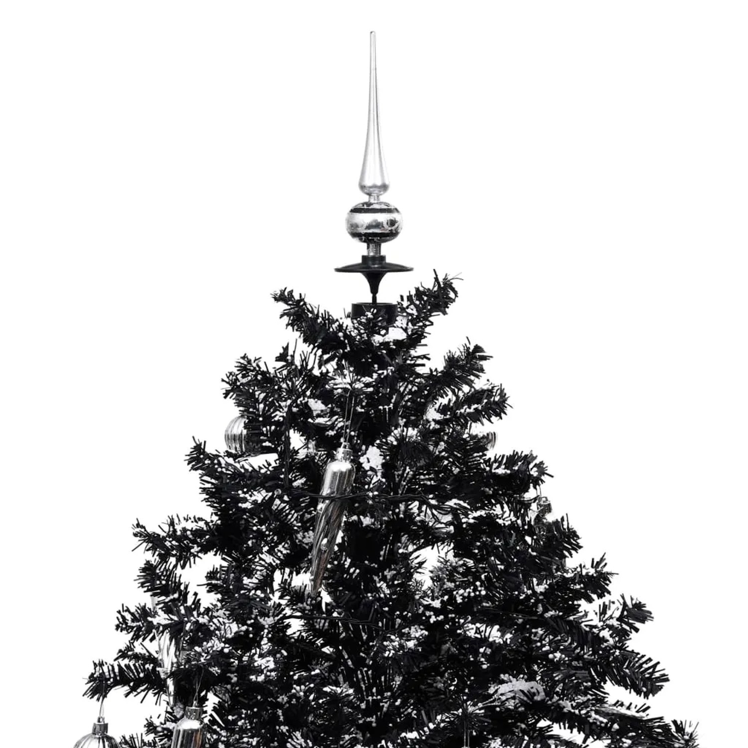 vidaXL Weihnachtsbaum mit Kunstschnee Schwarz 170 cm PVC mit Schirmfu  kaufen bei OBI