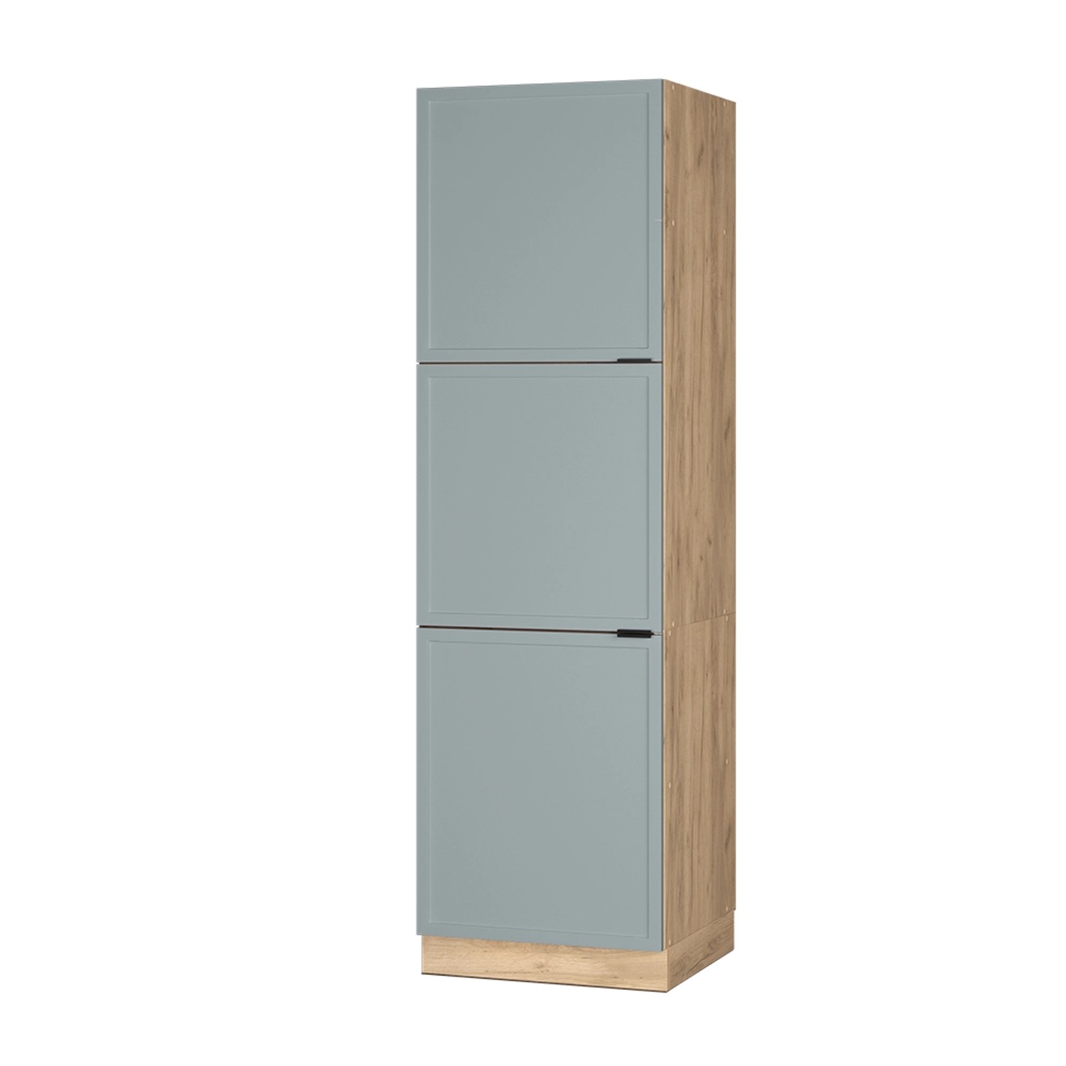 Vicco Herdumbauschrank Fame-Line Herdschrank Hellblau-grau 60 cm mit Goldkr günstig online kaufen