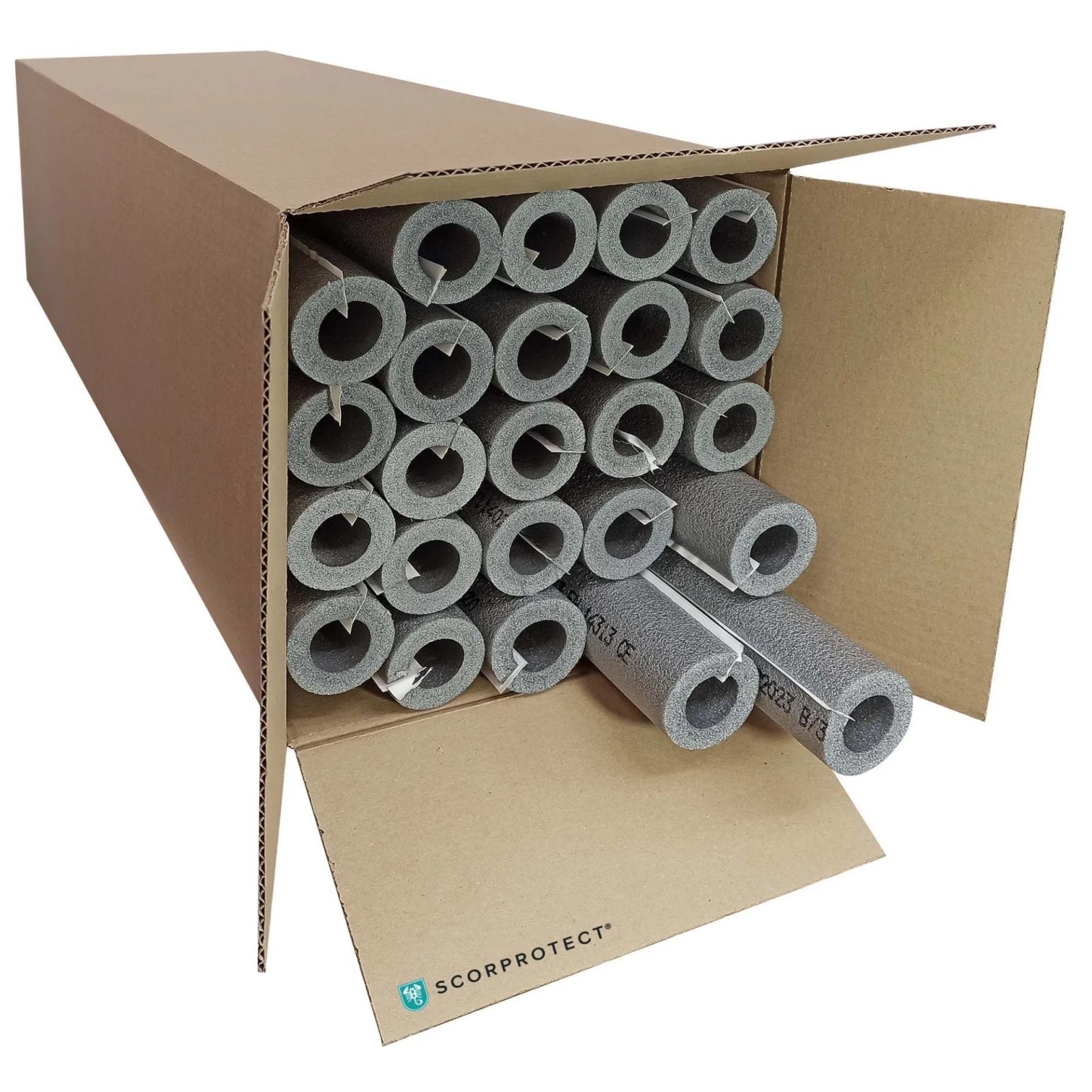 Scorprotect Karton Graue PE Rohrisolierung Selbstklebend 28 X 13 X 1 Meter