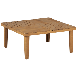 Beliani Couchtisch BARATTI Heller Holzfarbton 70x70x33