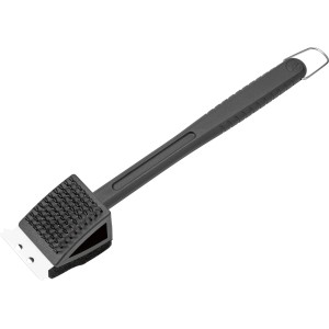 Jamestown Grillbürste 3-in-1 mit Schaber und Aufhängevorrichtung für Grillutensilien.