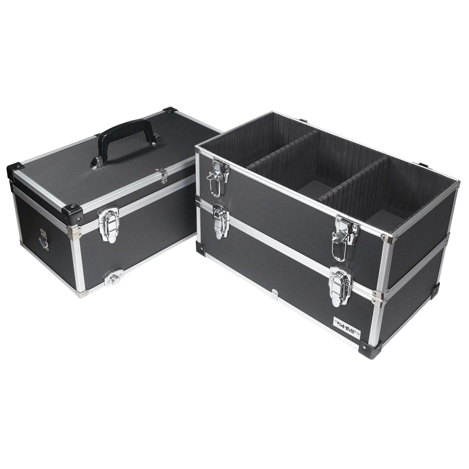 HMF 14661-02 Alu Werkzeugkoffer 3 Etagen Leer Verstellbare Facheinteilung_6