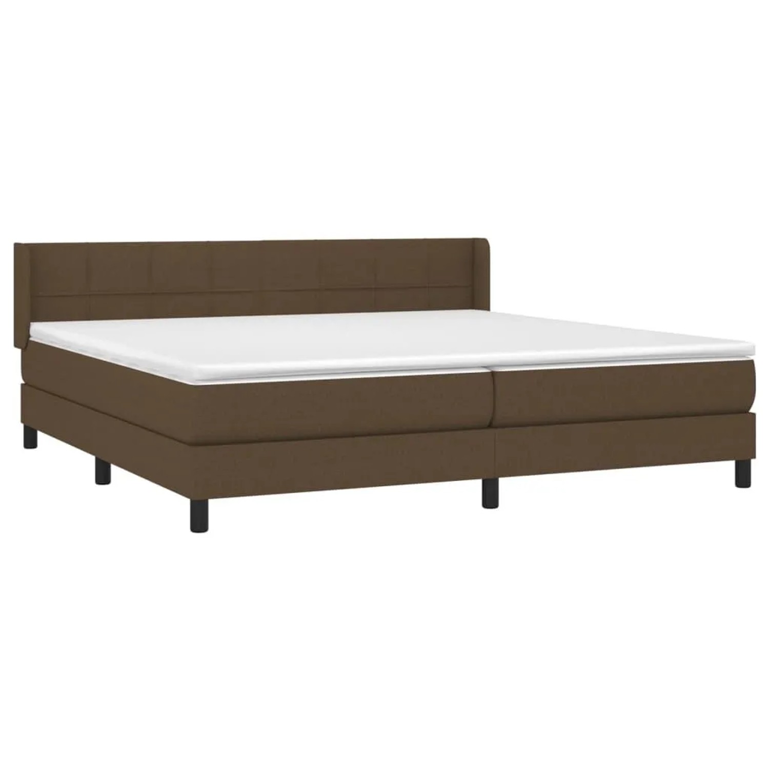 vidaXL Boxspringbett mit Matratze Dunkelbraun 200x200 cm Stoff 3129740 günstig online kaufen