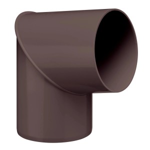 Inefa Rohrbogen 80 Grad, DN 75, dunkelbraun, für Fallrohr Dachentwässerung.
