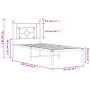 Schwarzes Metall Bettgestell 80x200 cm mit Kopfteil, vidaXL. Bettrahmen mit Lattenrost und Maßen.