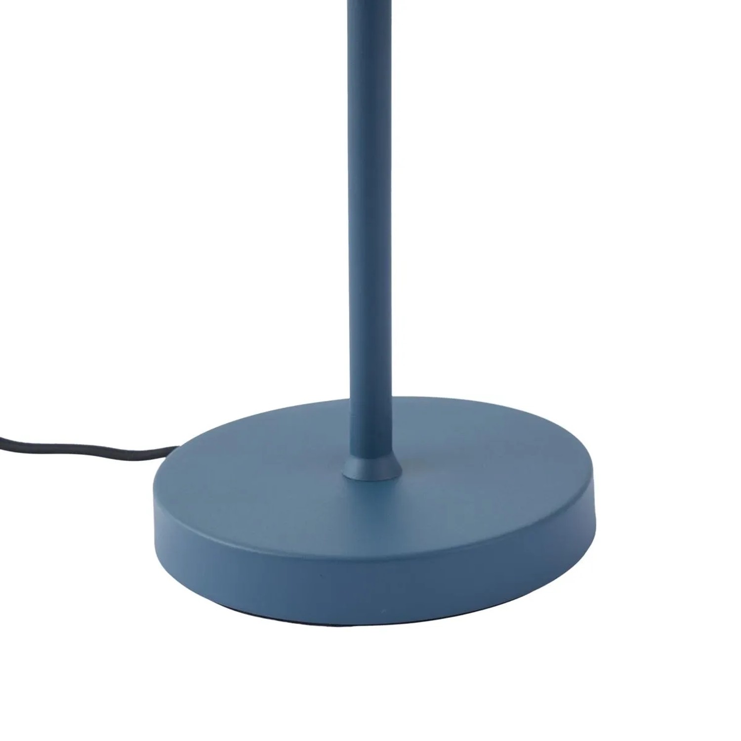 Moderne blaue Tischleuchte Stijn von QAZQA, Detailaufnahme des Lampenfußes.