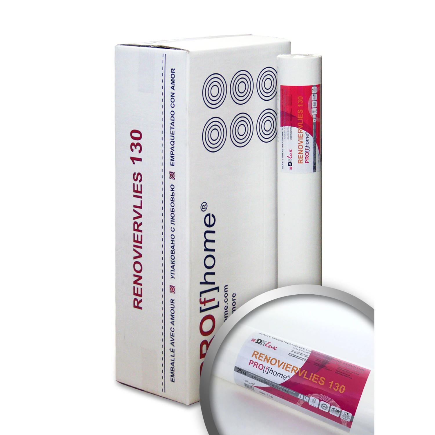 PROFHOME Renoviervlies 130 g Malervlies Anstrich-Vlies glatte Vliestapete 6 günstig online kaufen